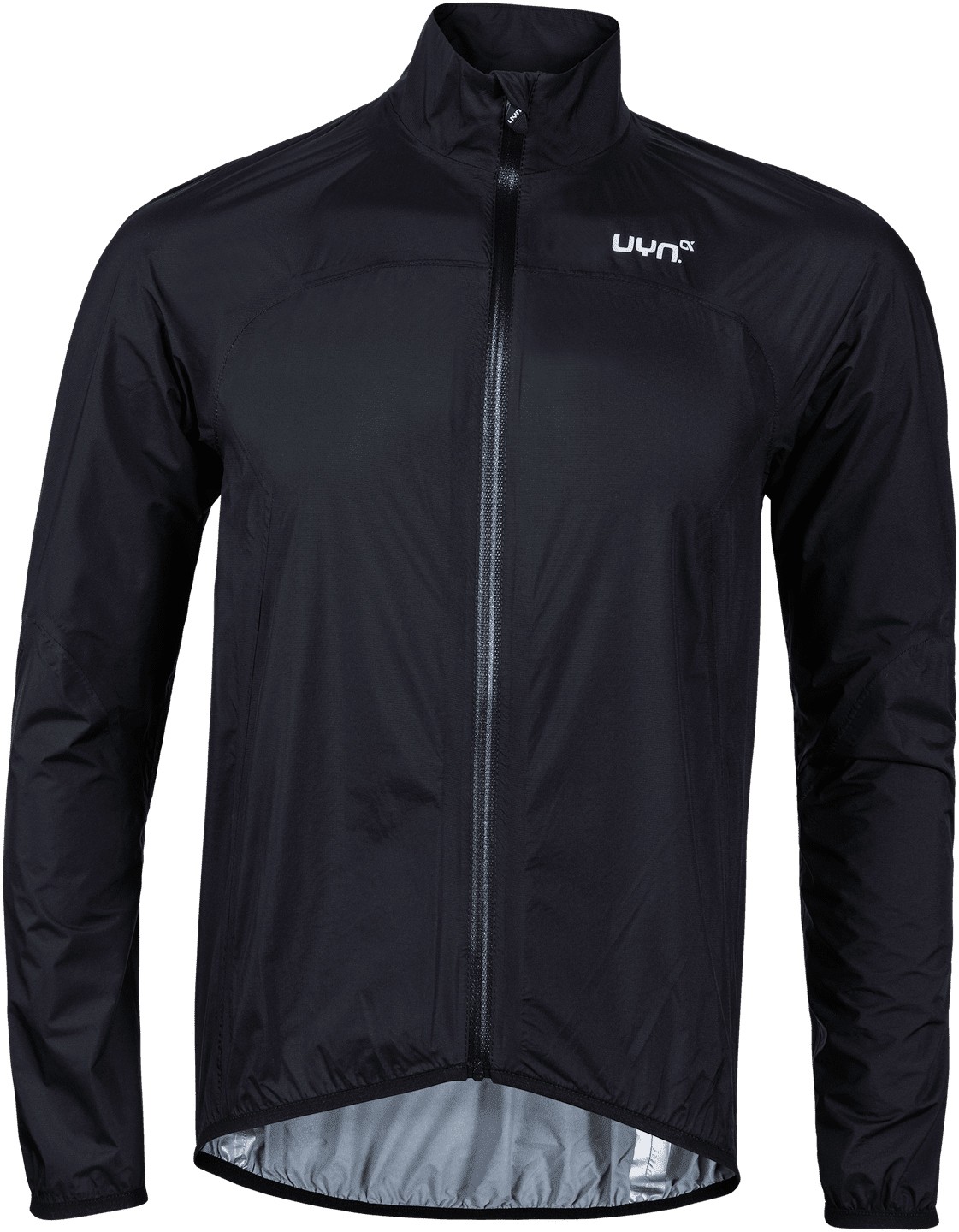 Uyn alpha biking packable waterproof veste imperméable noir argent