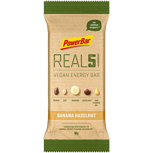 Powerbar Real5 Vegan Energy reep Banana Hazelnut 65g