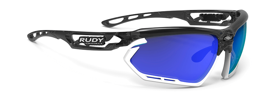 Boos meloen terugtrekken Rudy Project Fotonyk bril crystal graphite - multi laser blue lens