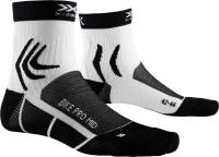 X-Socks bike pro mid chaussettes de cyclisme opal noir arctic blanc