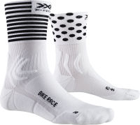 X-Socks bike race chaussettes de cyclisme arctic blanc dot stripe