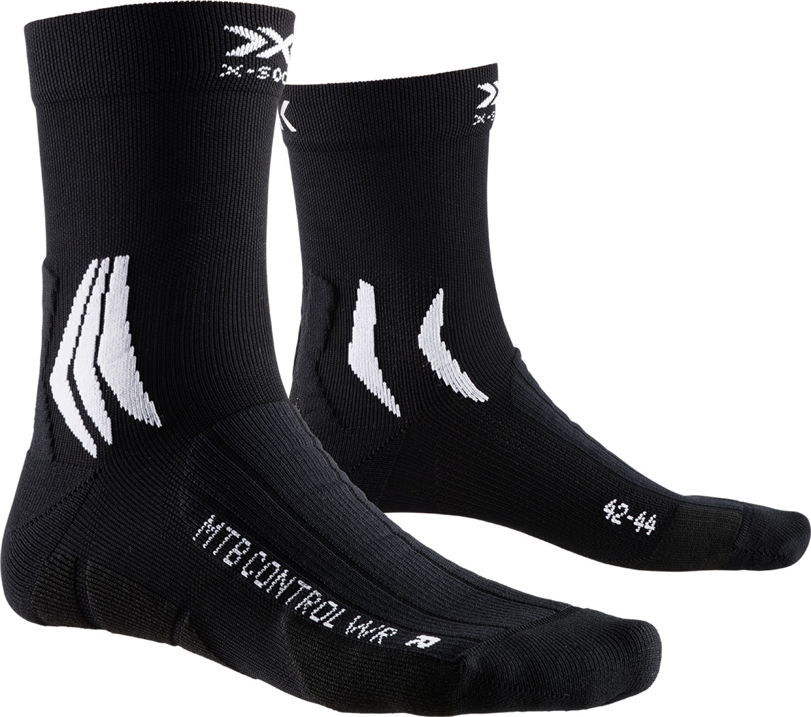 X-Socks mtb control wr chaussettes de cyclisme noir blanc