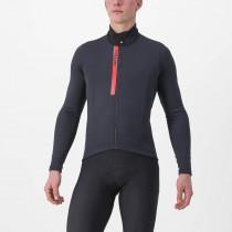 Castelli Entrata Thermal Jersey - Light Black/Red