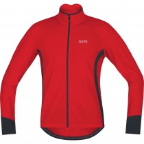 Gore c5 thermo maillot de cyclisme manches longues rouge noir