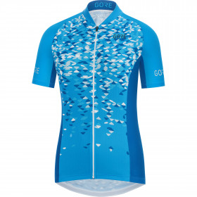 Gore C3 petals maillot de cyclisme manches courtes femme cyan bleu ciel bleu