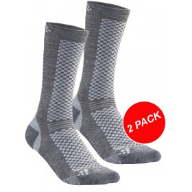 Craft warm mid chaussettes 2-pack gris