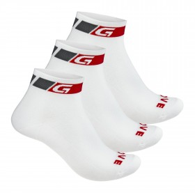 GripGrab classic low-cut chaussettes de cyclisme blanc (3-pack)