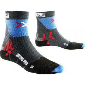 X-Socks biking pro chaussettes gris bleu