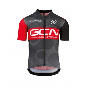 Assos t.gcn pro team maillot de cyclisme manches courtes noir rouge