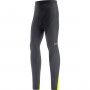Gore C3 Thermo Tights+ - Black/Neon Yellow front