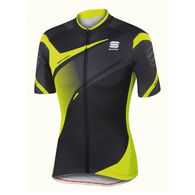 SPORTFUL Spark Jersey SS Black Anthra Yellow Fluo
