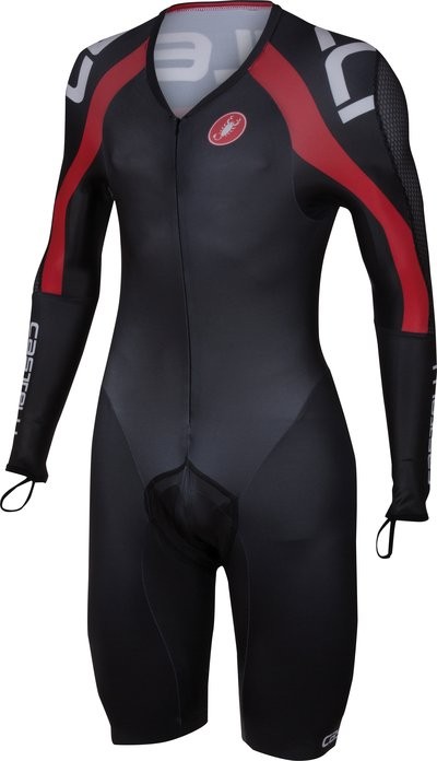 CASTELLI Body Paint 3.0 Speed Suit LS Black Red